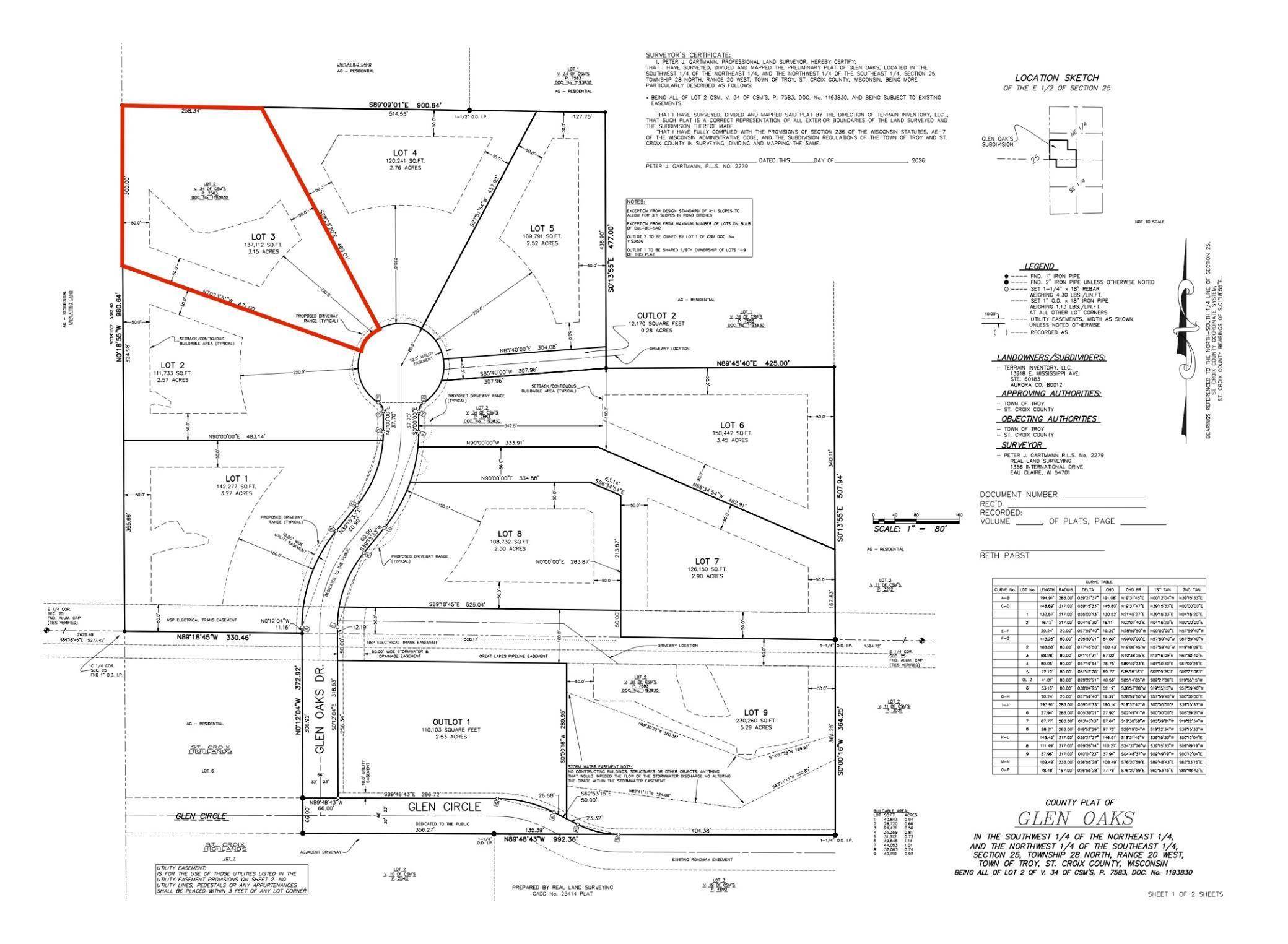 158 (Lot 3) Glen Oaks DR, River Falls, WI 54022