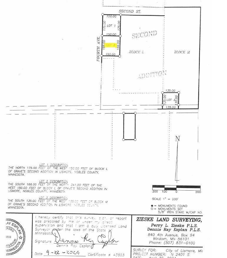 TBD 4TH ST., Lismore, MN 56155