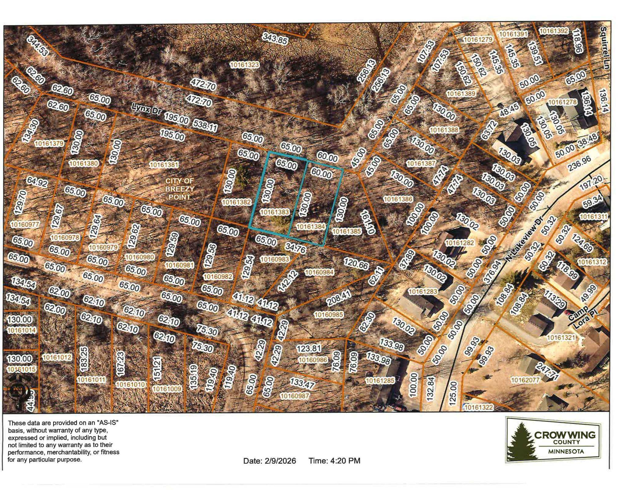 TBD Lots 200 & 201 Lynx Drive, Breezy Point, MN 56472