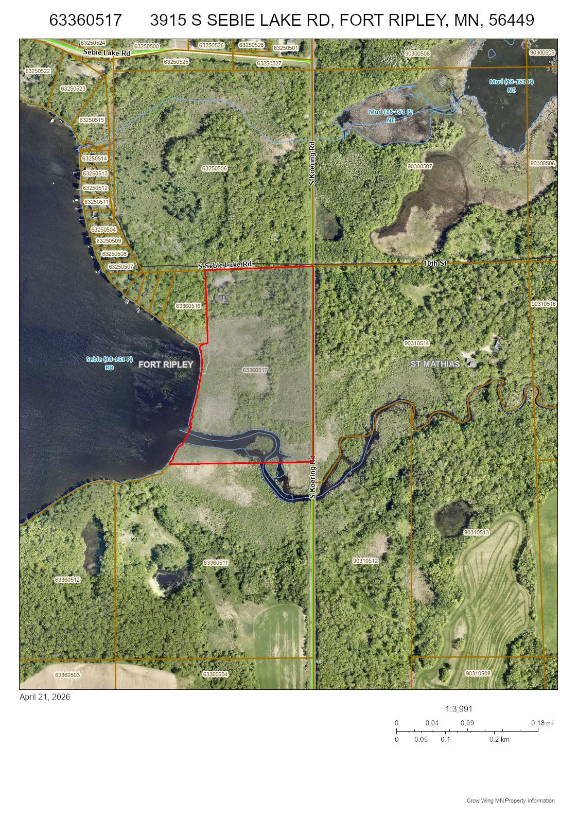 3915 S Sebie Lake RD, Fort Ripley, MN 56449