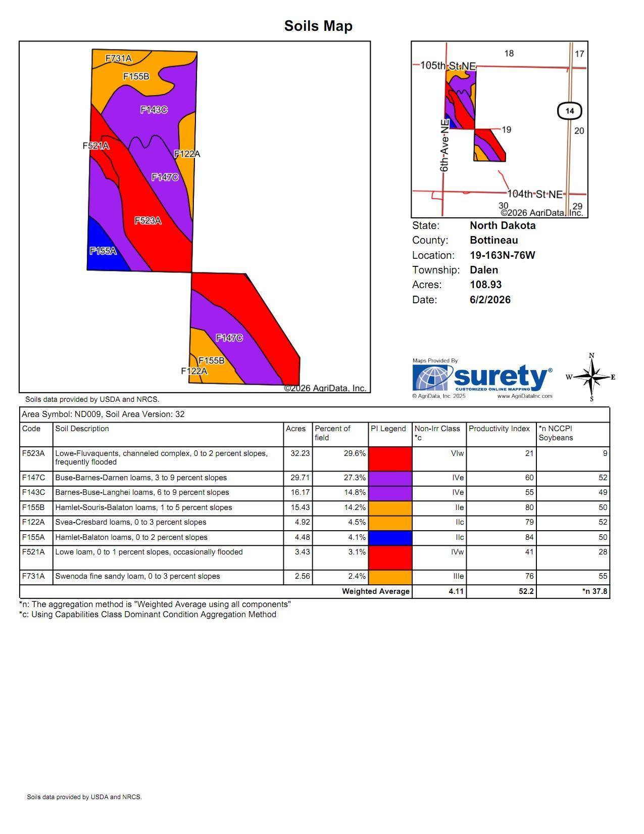 TBD 6 AVE NE, Souris, ND 58783