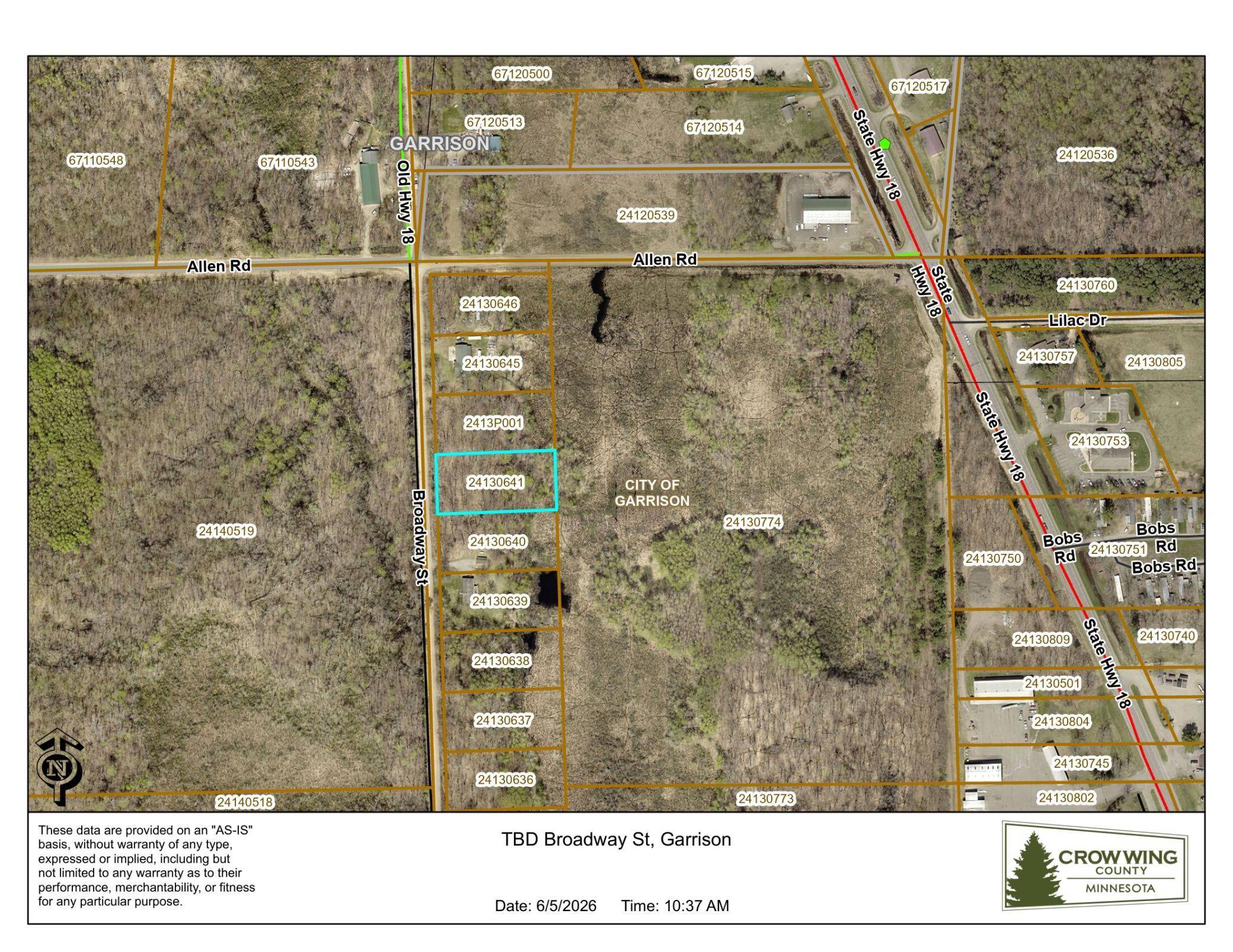 TBD Broadway St., Garrison, MN 56450