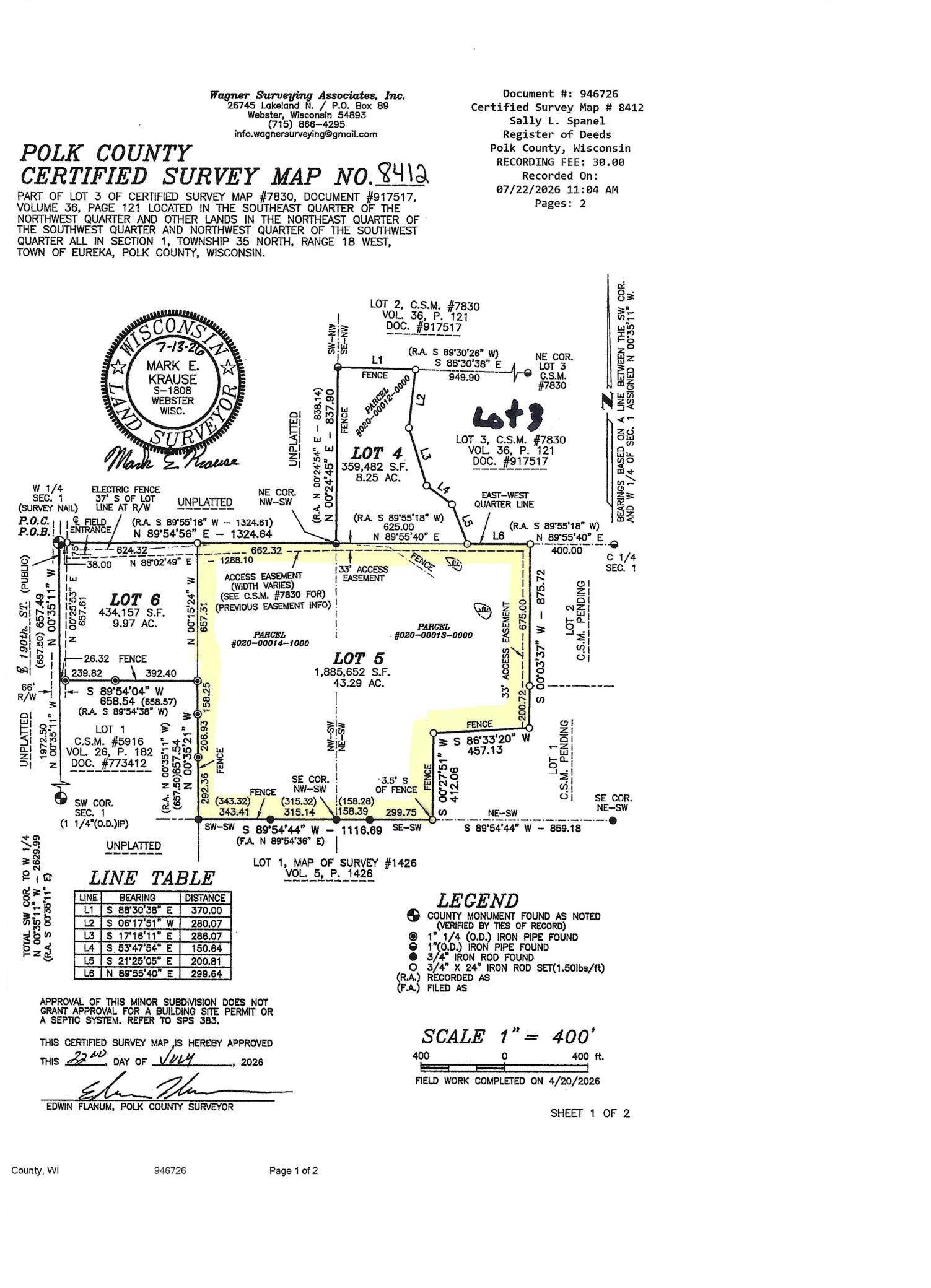 XXXX 190th Street, Centuria, WI 54824