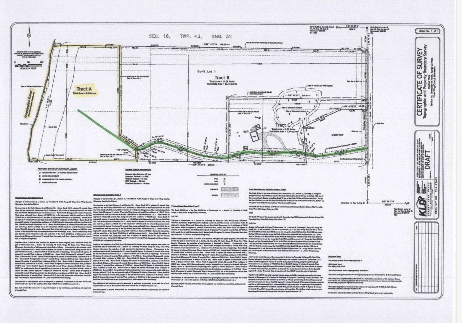 8 Acres Mississippi River Front TBD Bedow RD, Fort Ripley, MN 56449