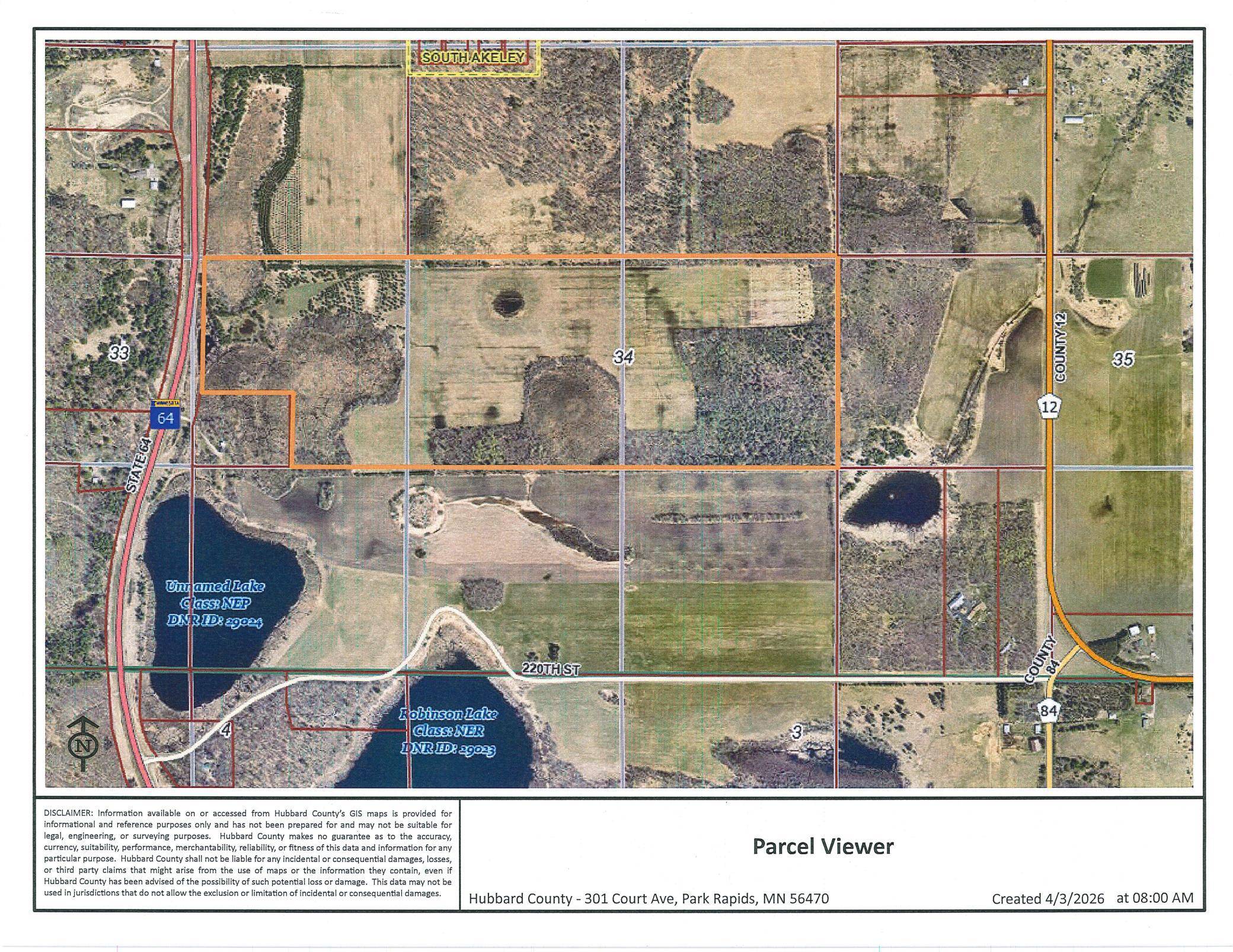 TBD State 64, Akeley, MN 56433