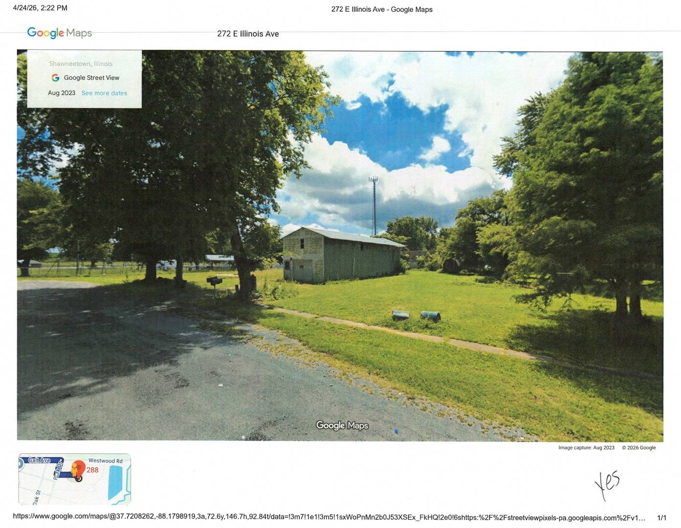 288 E Illinois AVE, Shawneetown, IL 62984
