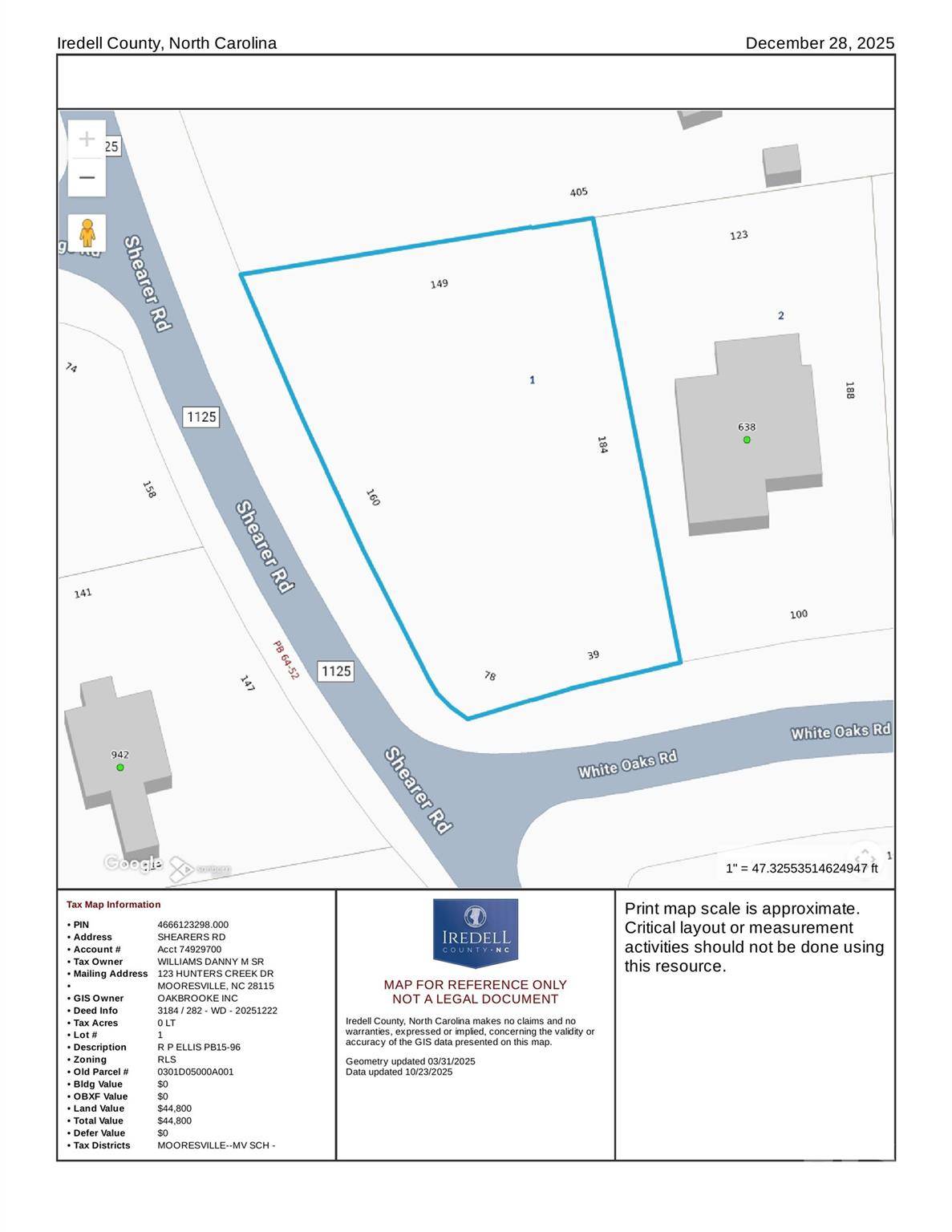 0 White Oaks RD #1, Mooresville, NC 28115