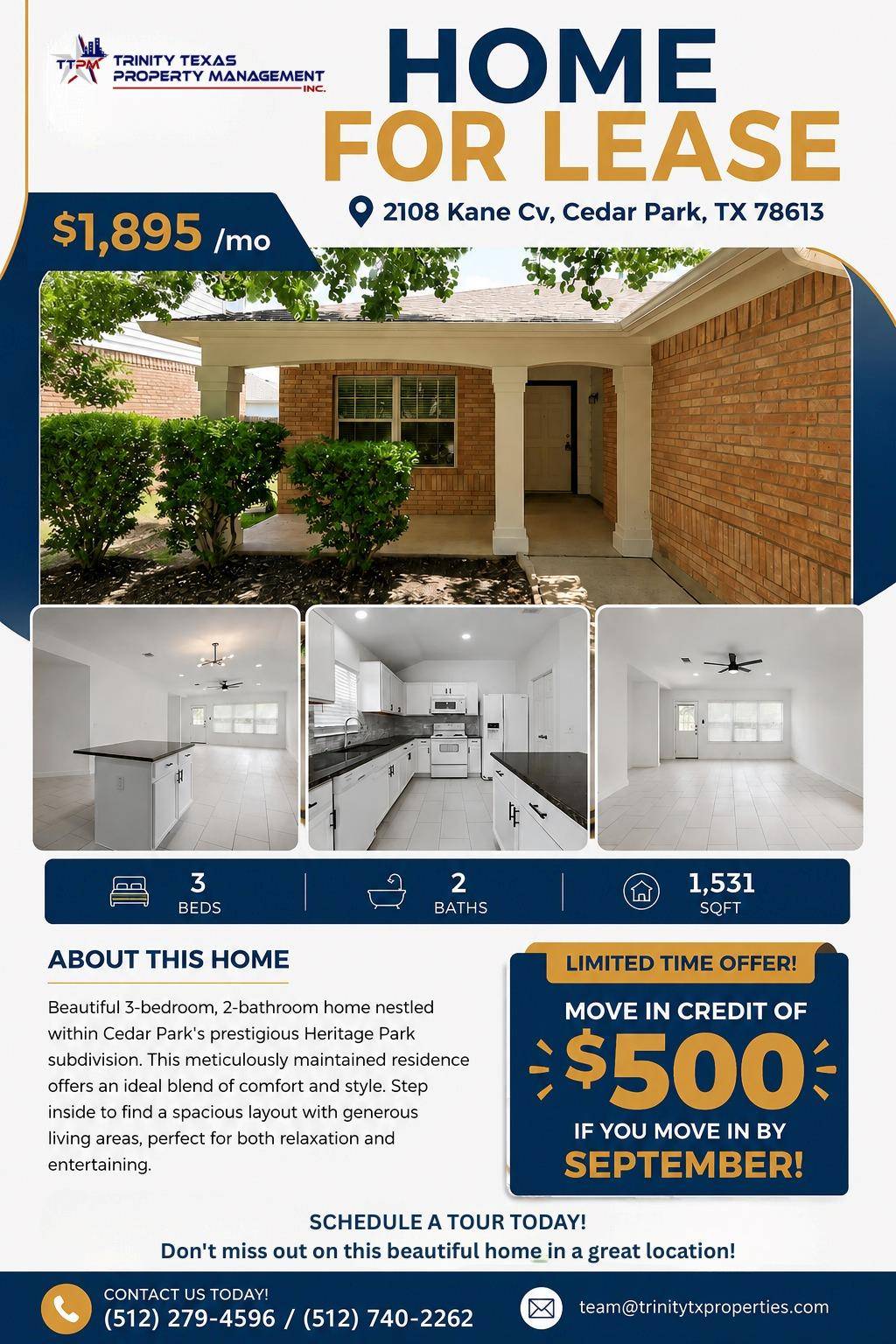 2108 Kane CV, Cedar Park, TX 78613