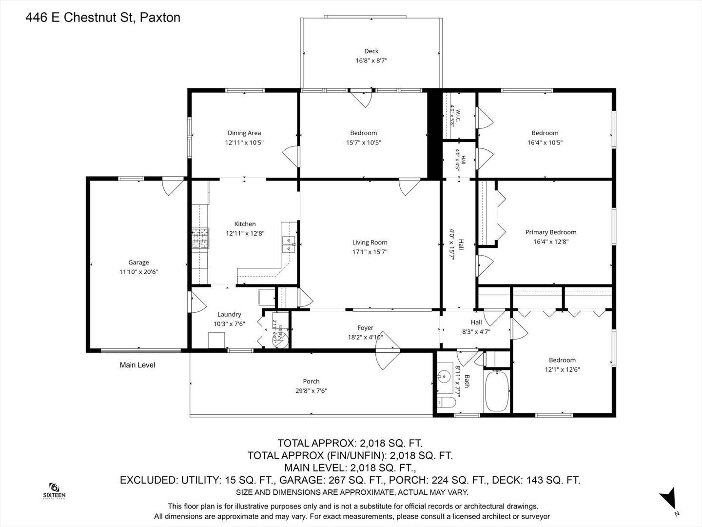 446 CHESTNUT ST E, Paxton, IL 60957