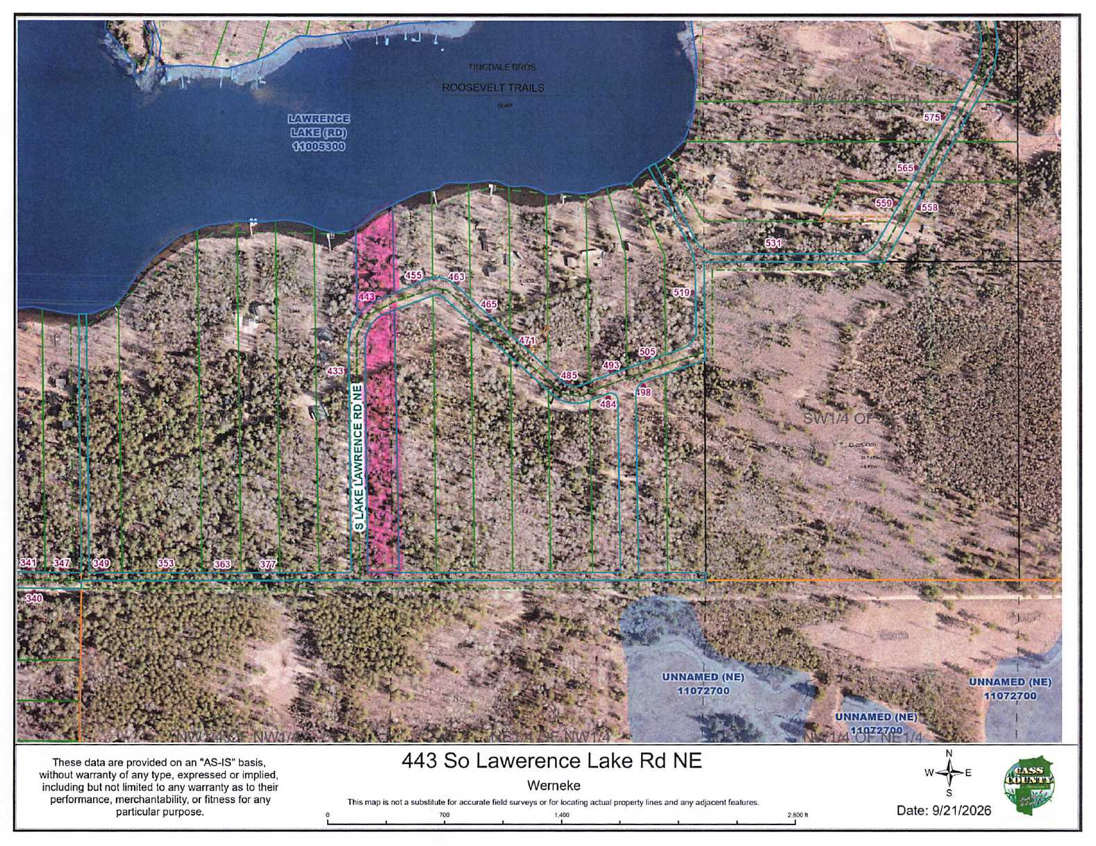 443 S Lake Lawrence RD NE, Outing, MN 56662