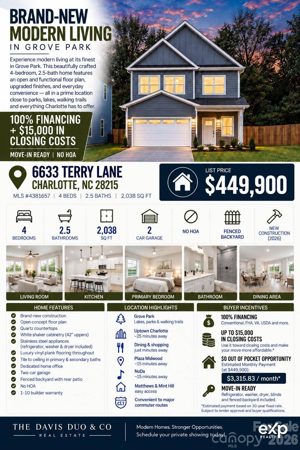 6633 Terry LN, Charlotte, NC 28215