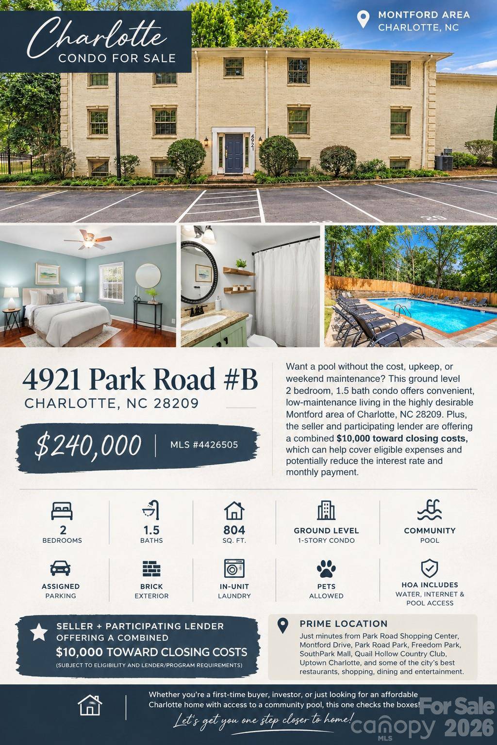 4921 Park RD #B, Charlotte, NC 28209