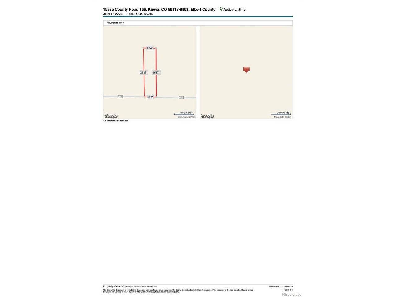 Kiowa, CO 80117,15385 County Road 166