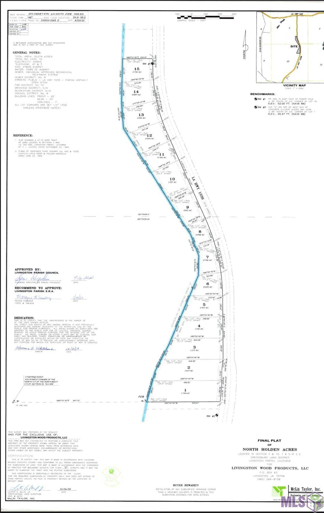 Holden, LA 70774,Lot 9 LA HWY 1036