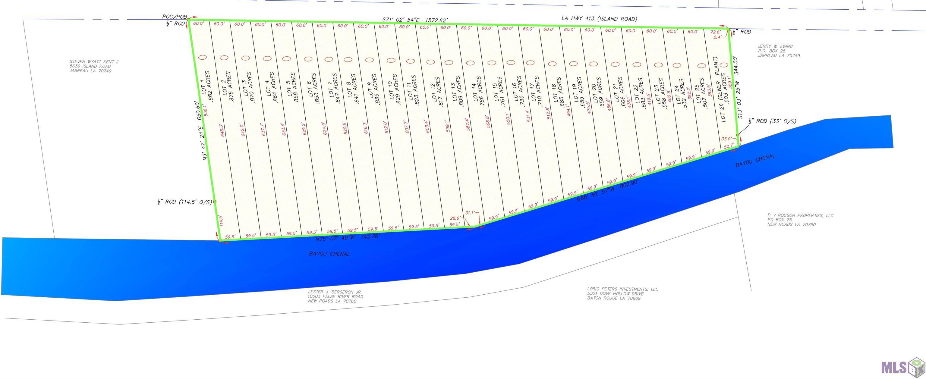 Jarreau, LA 70749,Lot 19 ISLAND RD