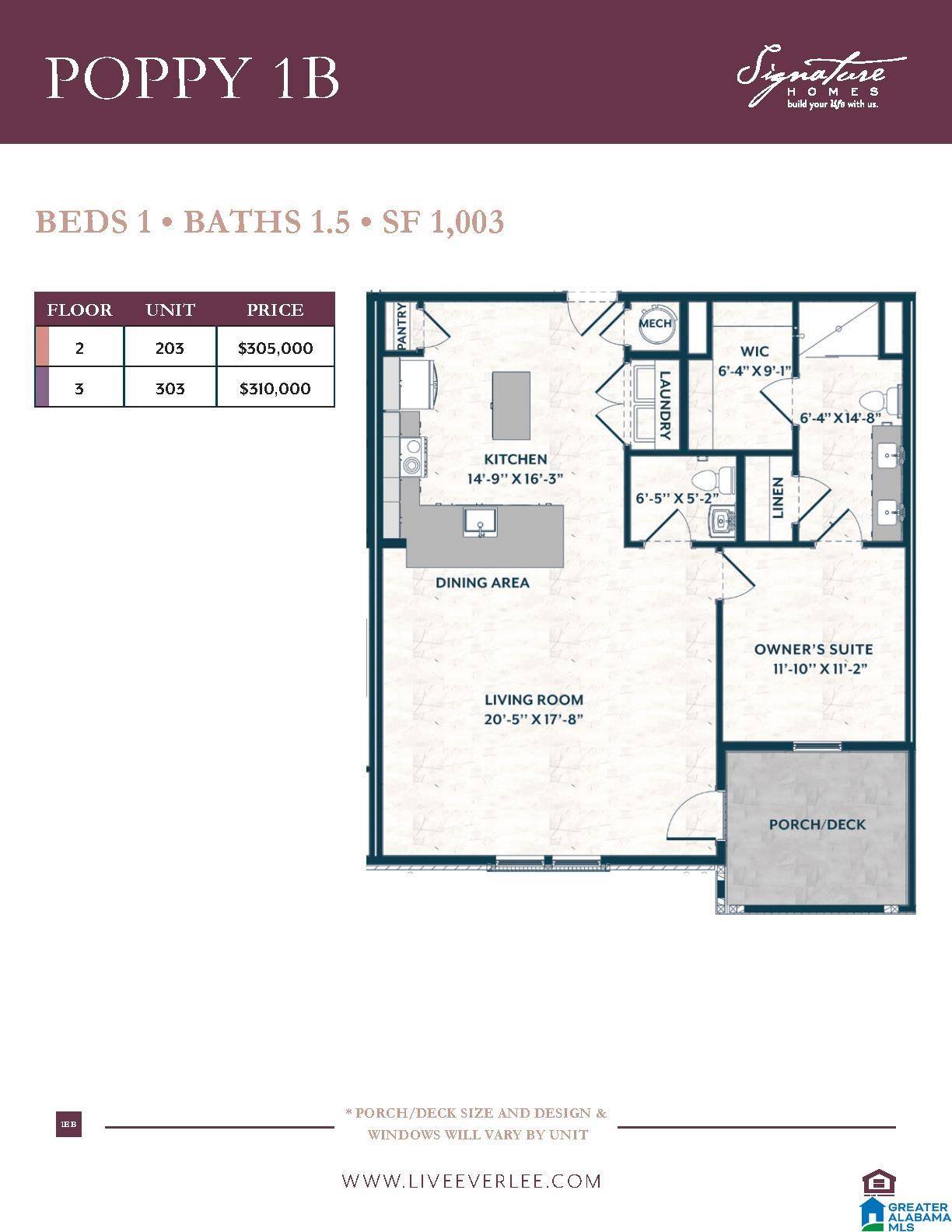Hoover, AL 35244,1801 WILLIAMETTE TRACE #303