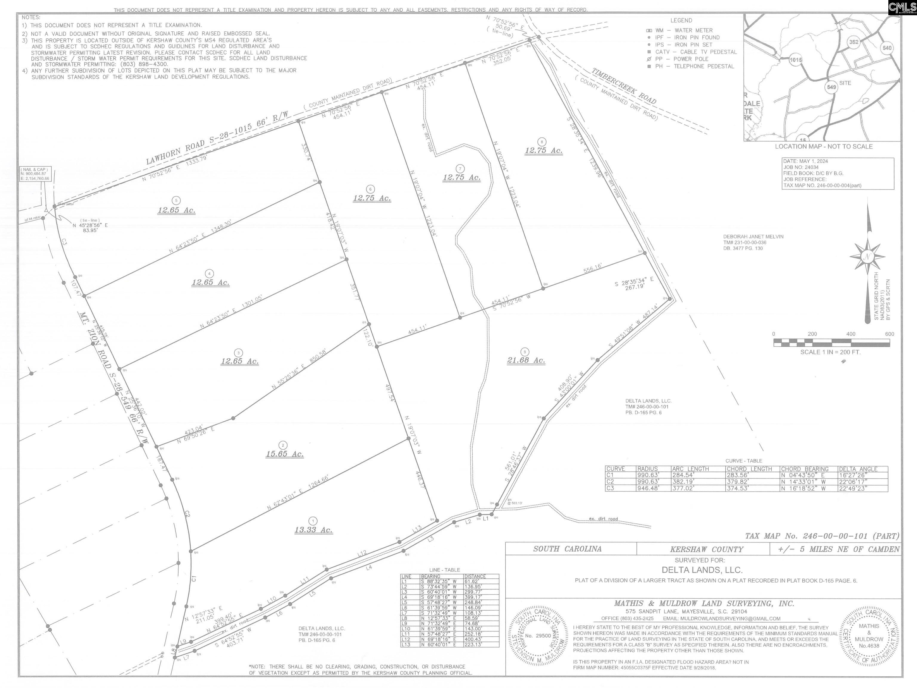 Camden, SC 29020,Tract 7 Lawhorn Road