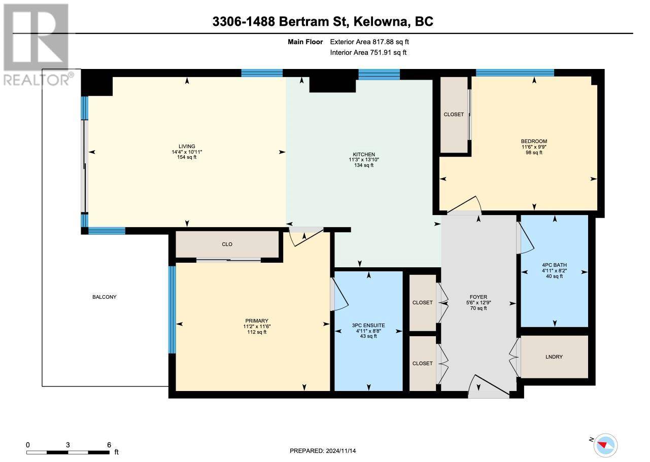 Kelowna, BC V1Y0M6,1488 Bertram ST #3306