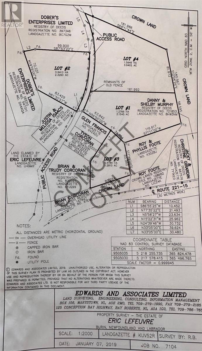 Burin, NL A0E1E0,5 Big Pond Access Road