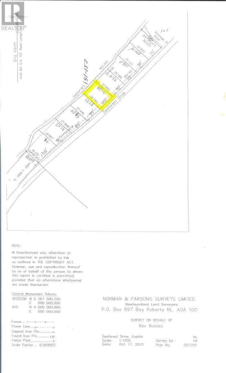Cupids, NL A0A2B0,151 - 153 Seaforest Drive