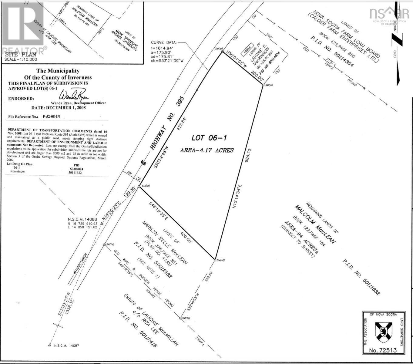 Ainslie Glen, NS B0E3M0,395 Highway