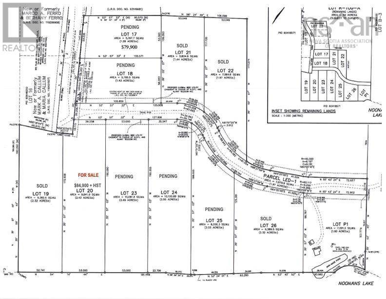 Simms Settlement, NS B0J1T0,Lot 20 Noonan Lake Lane