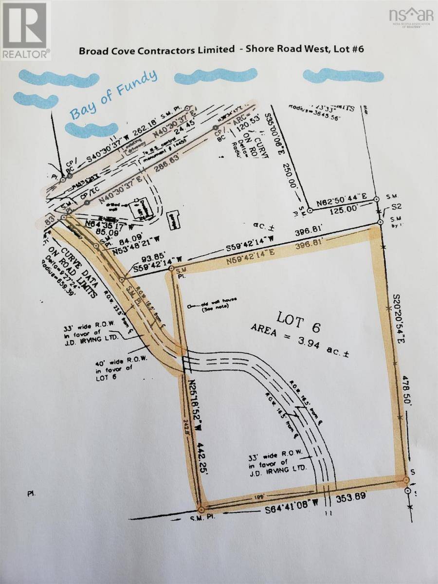 Parkers Cove, NS B0S1A0,Lot 6 Shore Road
