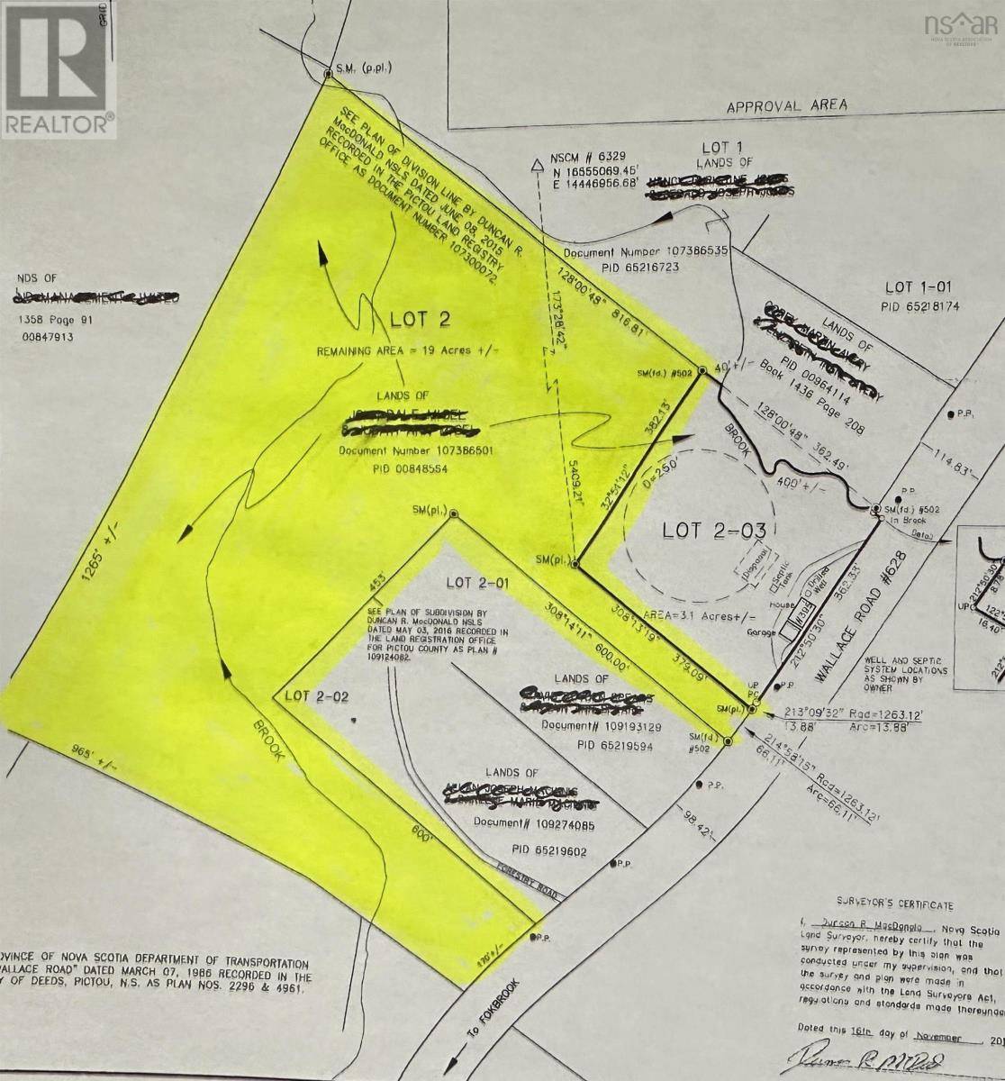 Hazel Glen, NS B0K2A0,Lot Wallace Road