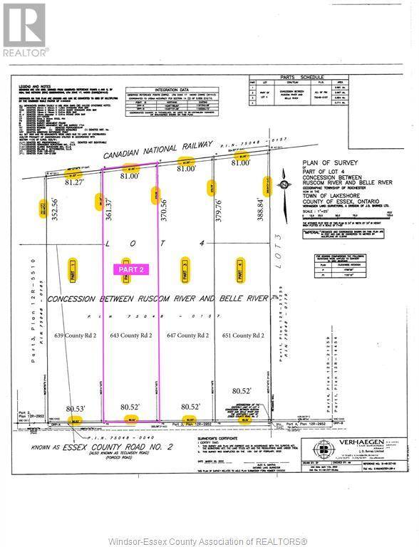 Lakeshore, ON N0R1A0,641 COUNTY RD 2 #PT 2