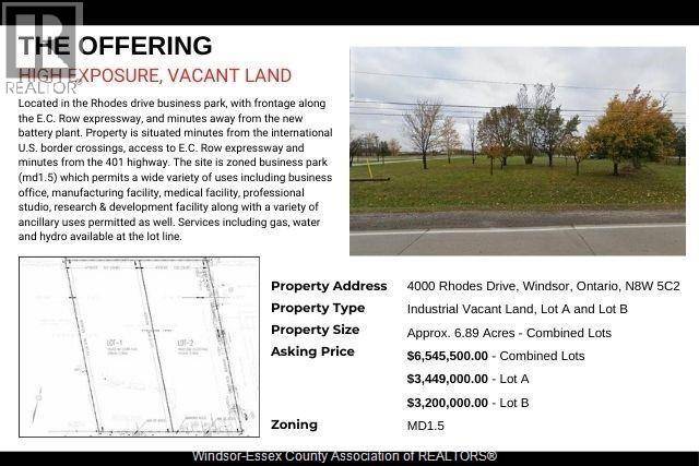 Windsor, ON N8W5C2,4000 RHODES DR #LOT A