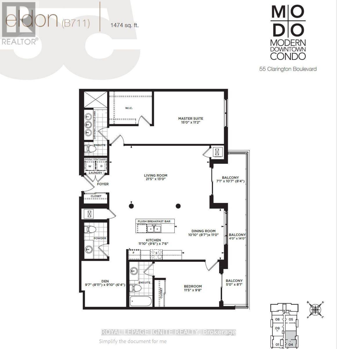 Clarington (bowmanville), ON L1C7J4,55 Clarington BLVD #1204