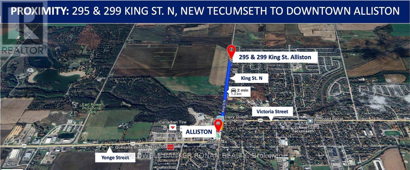 New Tecumseth (alliston), ON L9R1N3,295&299 KING STREET N