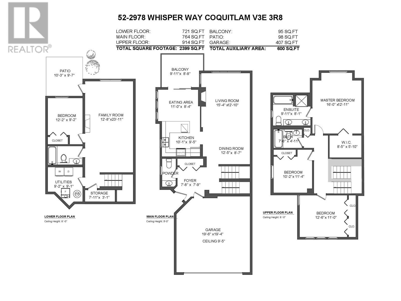 Coquitlam, BC V3E3R8,2978 WHISPER WAY #52