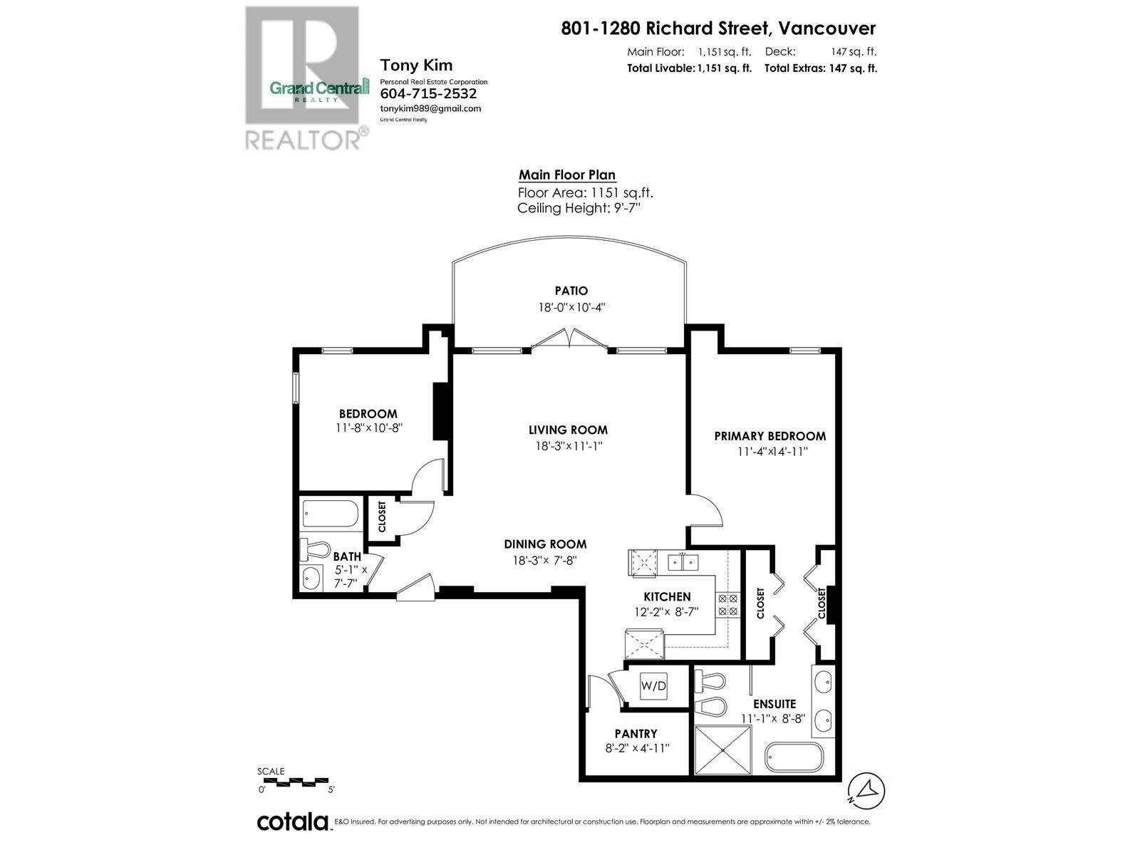 Vancouver, BC V6B1S2,1280 RICHARDS ST #801