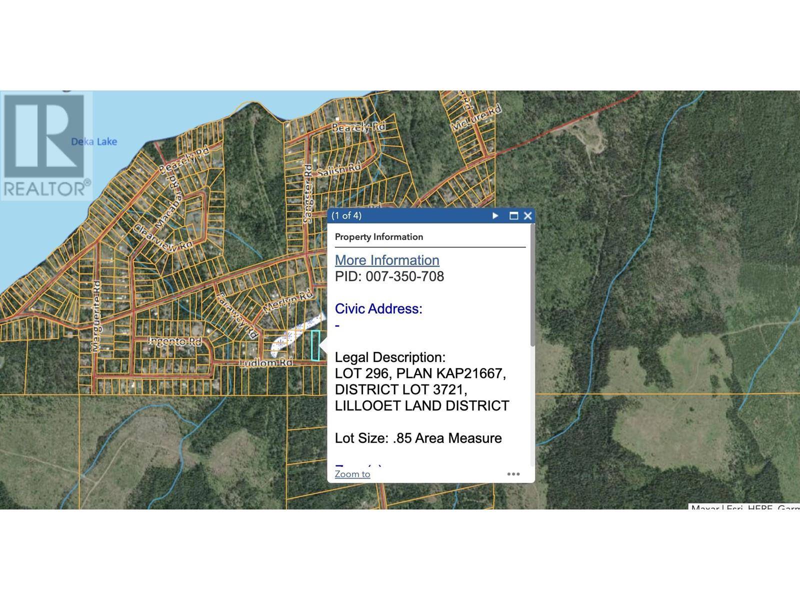 Deka Lake / Sulphurous / Hathaway Lakes, BC V0K2E0,Lot 296 LUDLOM ROAD