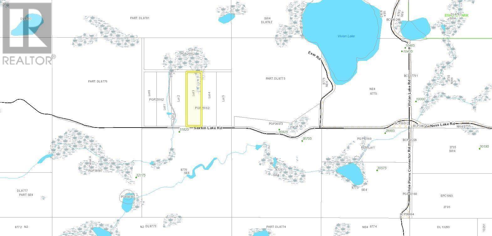 Prince George, BC V2K5N2,LOT 3 SAXTON LAKE ROAD