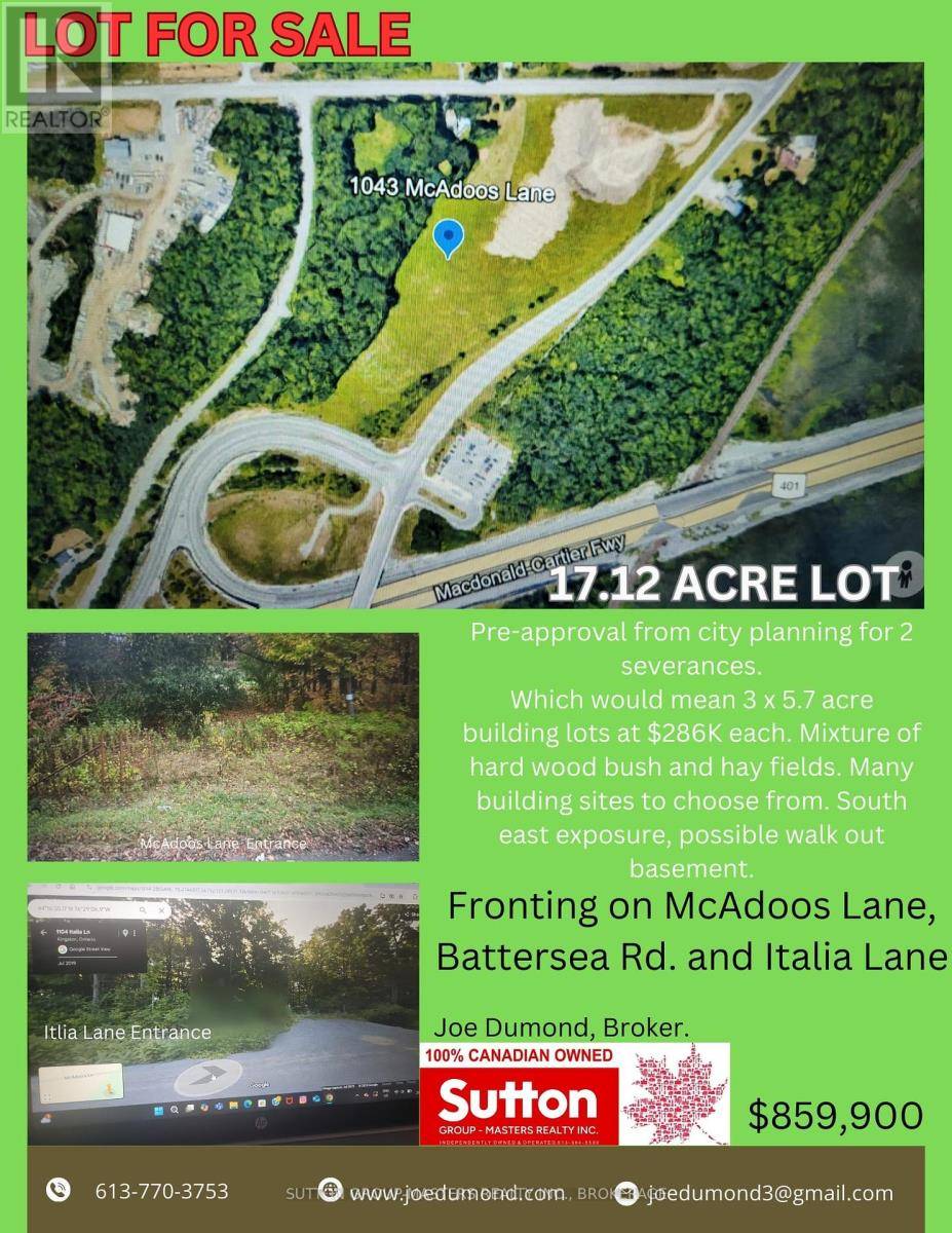 Kingston (city North Of 401), ON K0H1S0,1043 MCADOOS LANE