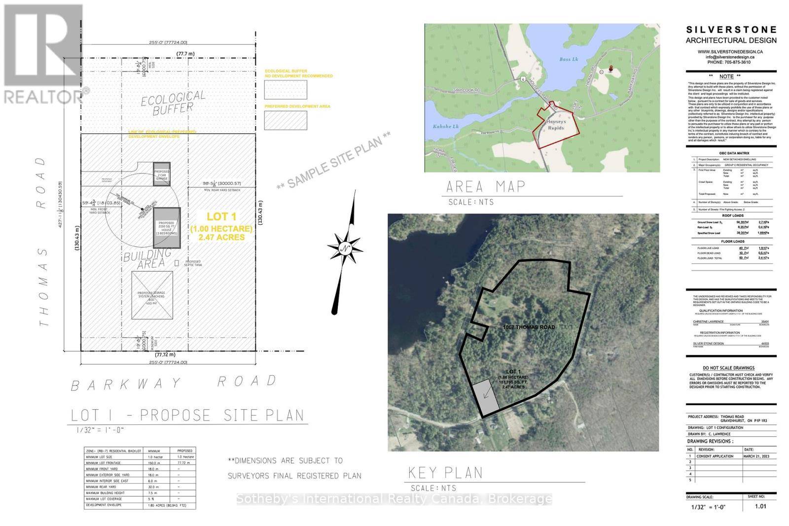 Gravenhurst (ryde), ON P1P1R3,LOT 1 (BARKWAY/THOMAS RD) - 1067 THOMAS ROAD