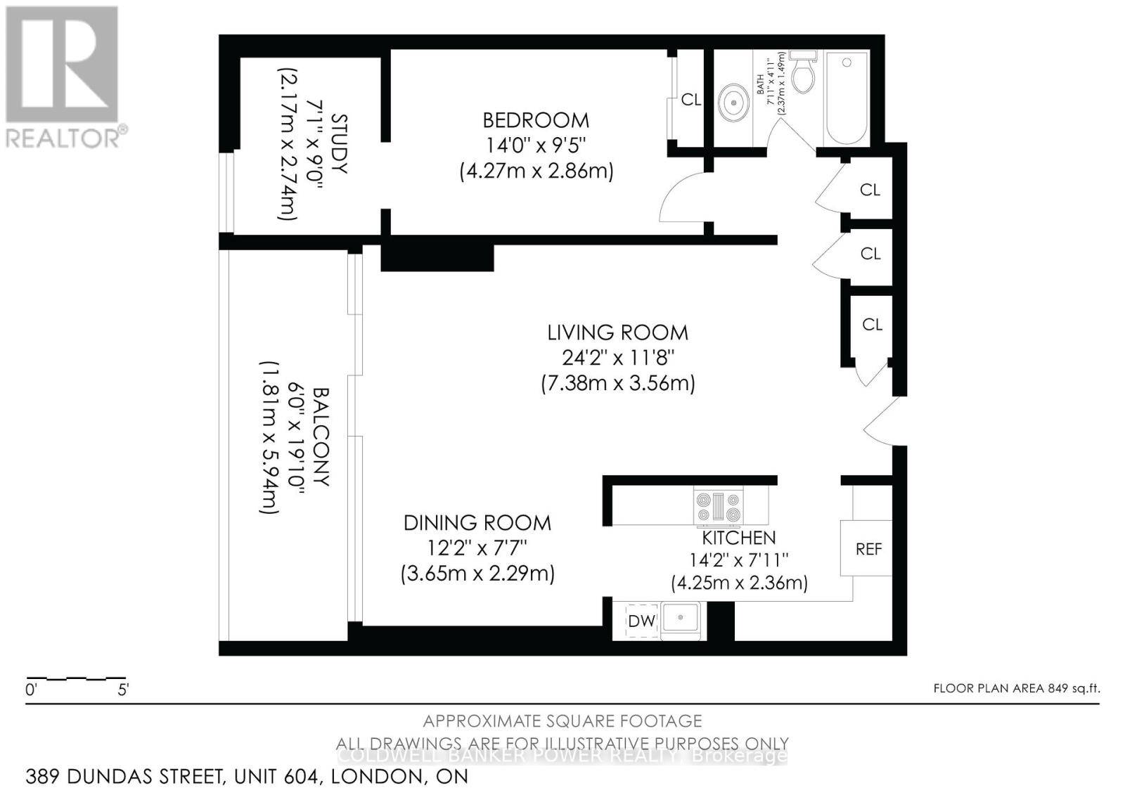 London East (east K), ON N6B3L5,389 Dundas ST #604