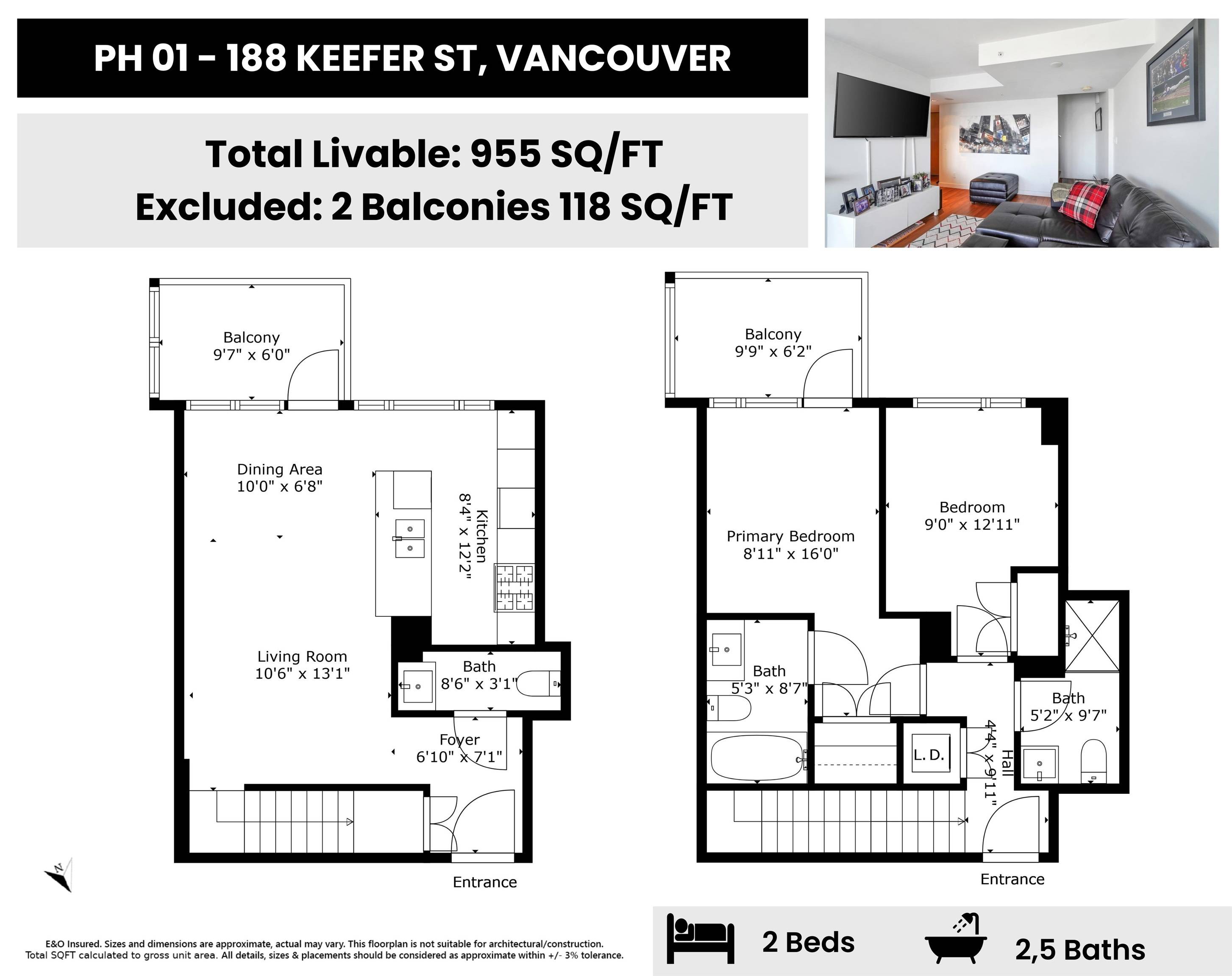 Vancouver, BC V6A 0E3,188 KEEFER ST #PH1