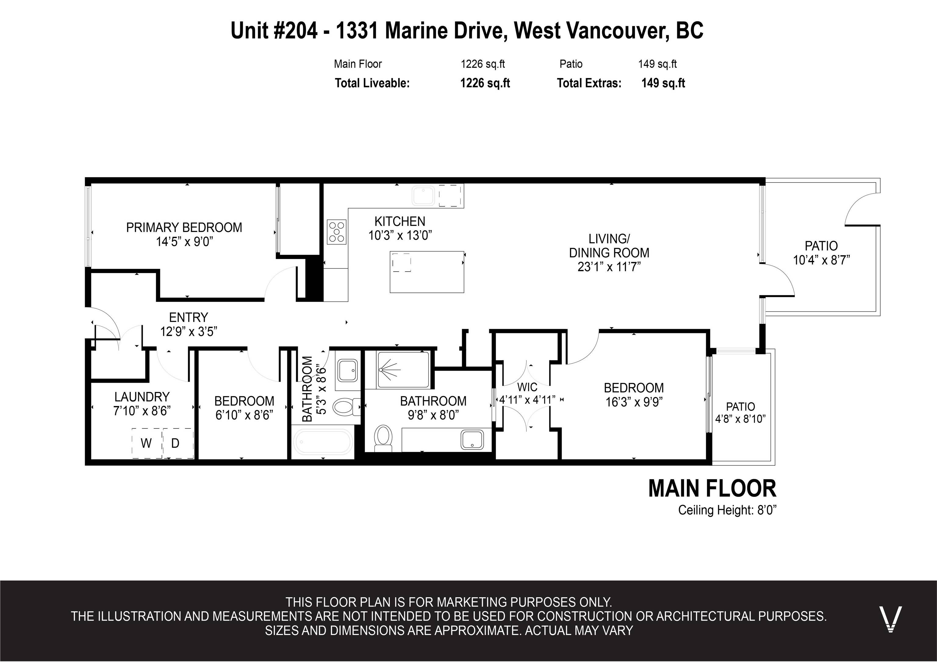 West Vancouver, BC V7T 1B6,1331 MARINE DR #204