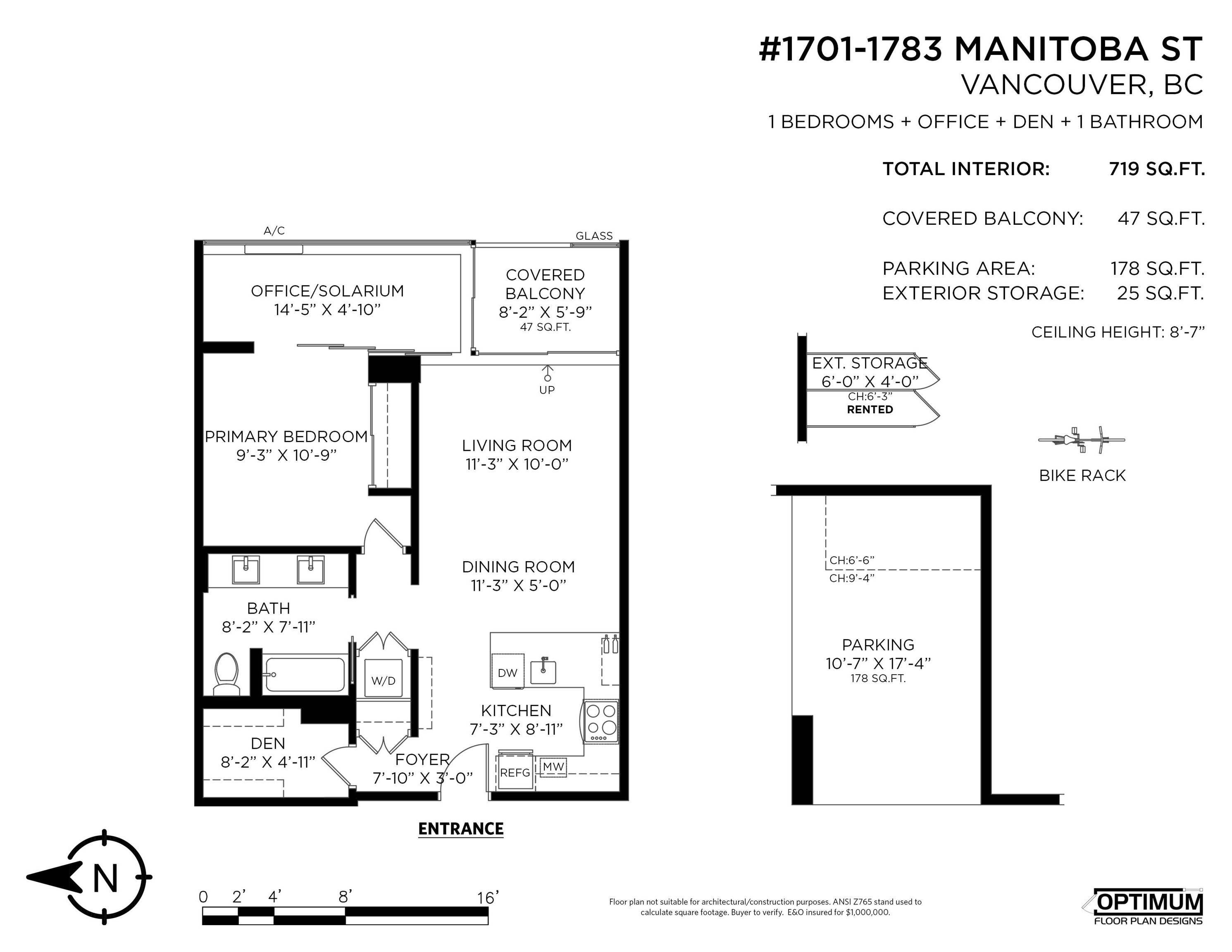 Vancouver, BC V5Y 0K1,1783 MANITOBA ST #PH1701