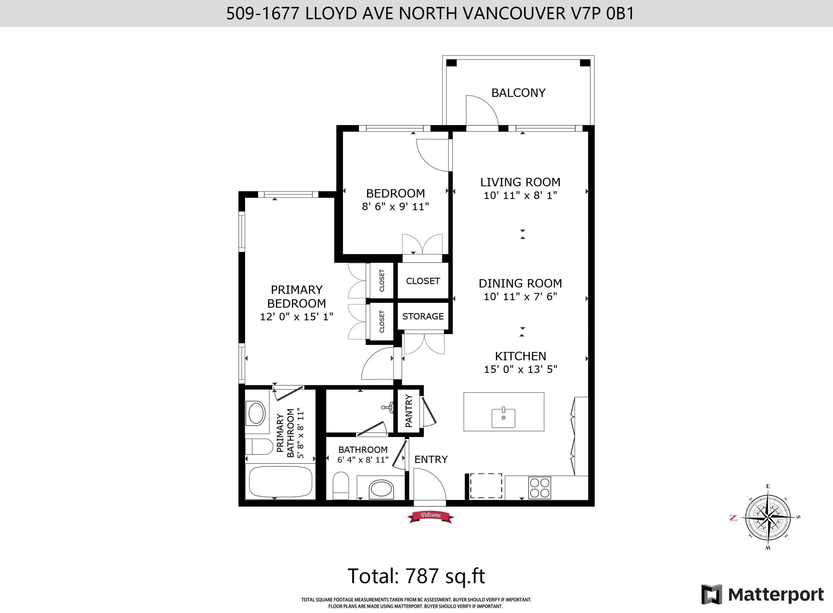 Vancouver, BC V7P 0B1,1677 LLOYD AVE #509