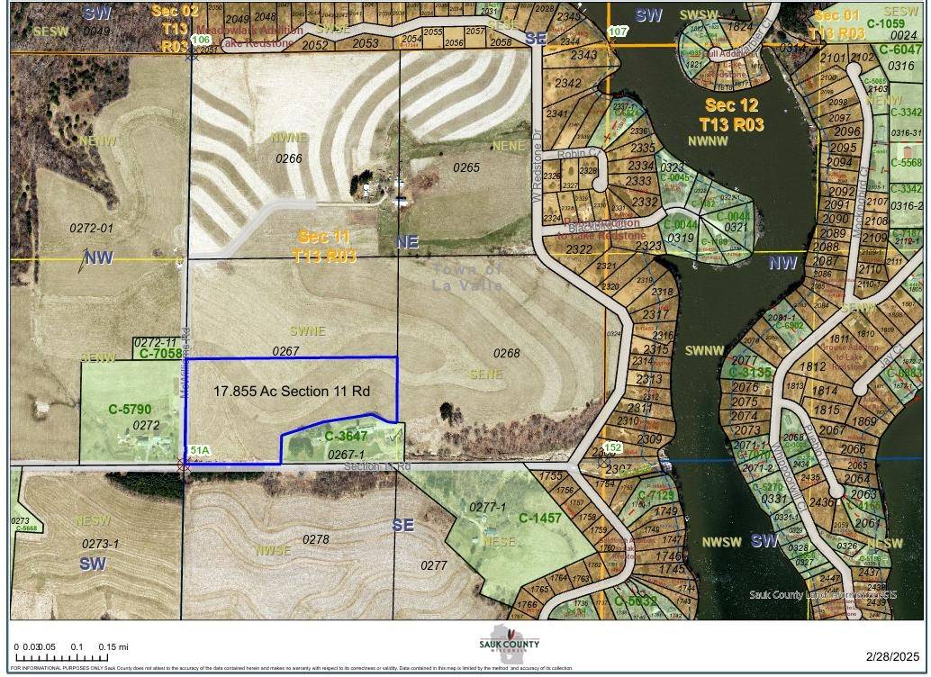 La Valle, WI 53941,17.855 AC Section 11 Road