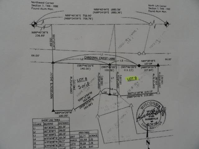 New Glarus, WI 53574,Lt 9 Cardinal Crest Lane