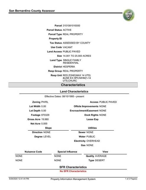 Phelan, CA 92301,0 Sheep Creek