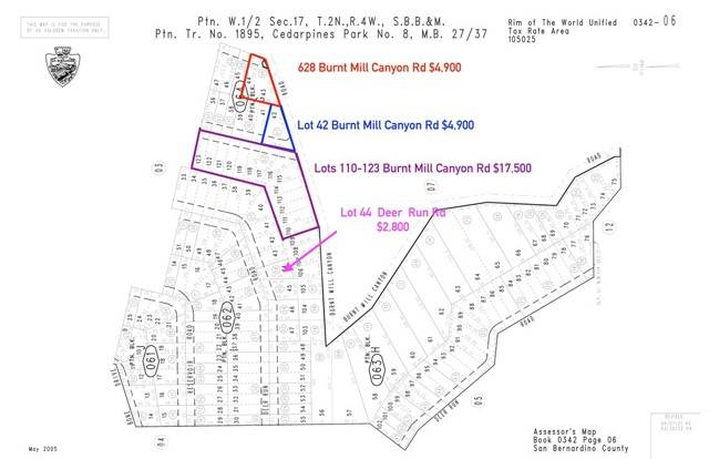 Cedarpines Park, CA 92322,42 Lot 42 Burnt Mill Canyon