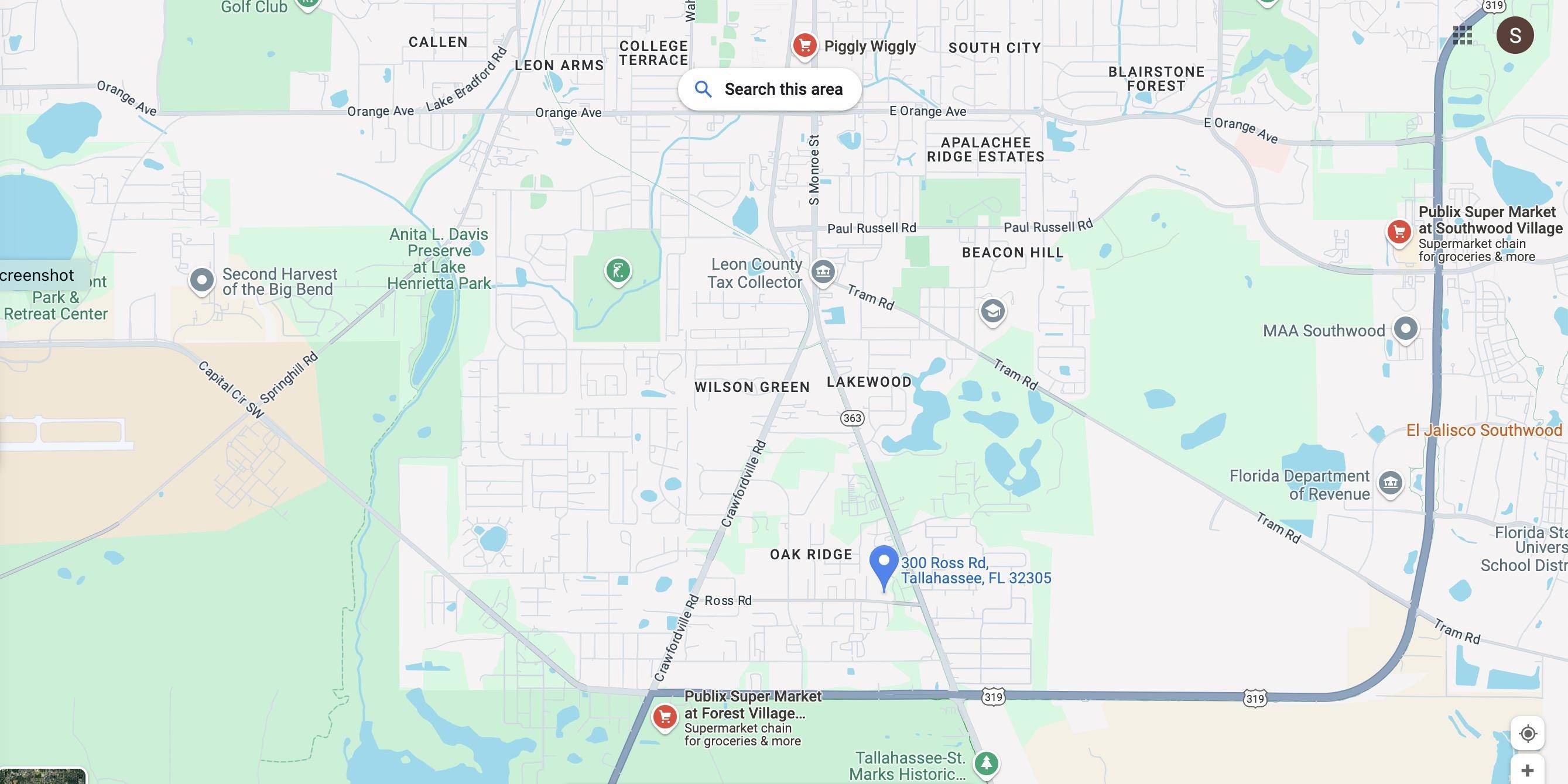 Tallahassee, FL 32305,300 Ross Road