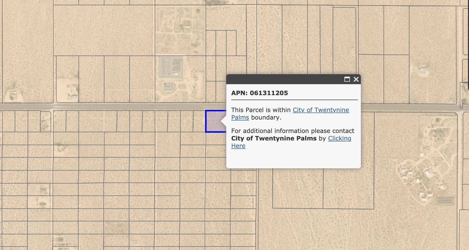 29 Palms, CA 92277,25 Acres On Hwy 62 Near Hendy'S RD