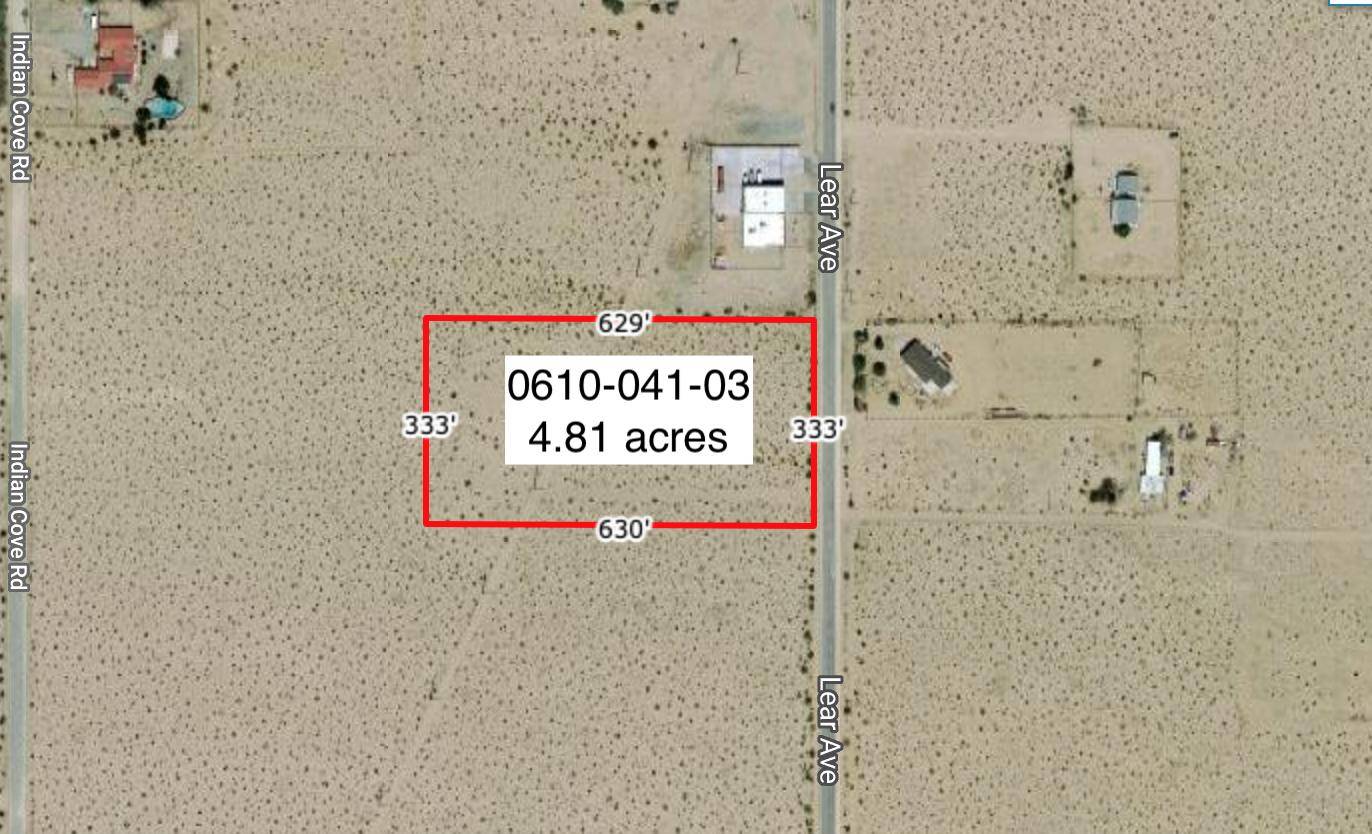 29 Palms, CA 92277,481 Acres On Lear Near Indian TRL